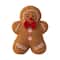 Glitzhome® 15"H Christmas Gingerbread Man Shaped Pillow